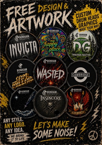 Custom bass drum head graphic - custom,