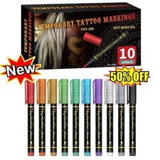 Temporary Tattoo Markers for Skin 10 Body Markers for Kids and Adults TattooPe n