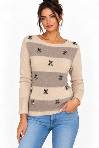 Mint velvet beige stripe - velvet,