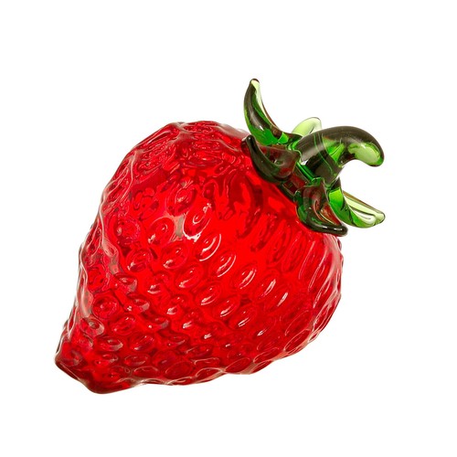Crystal strawberry figurine - crystal,
