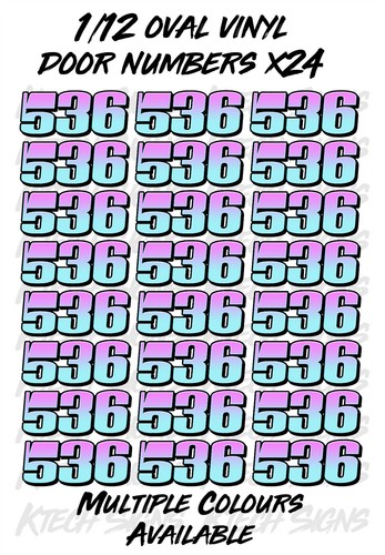 24x door numbers 12th oval - 24x,
