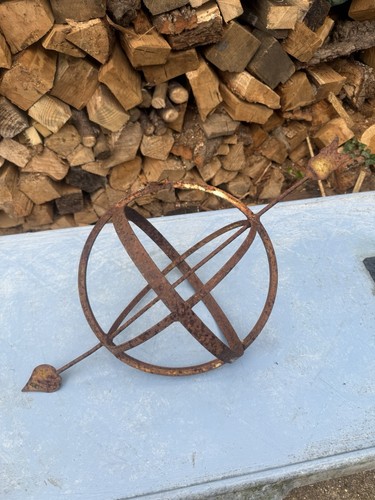 Vintage metal armillary sphere - vintage,