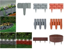 Garden Border Lawn Edging Plastic Flexible Flower Bed Hammer-In Fence Path