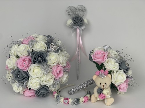 Wedding bouquets pink - , grey