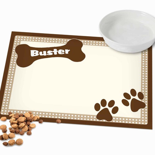 Personalised dog placemat - personalised,