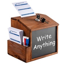 Wood Suggestion Box with Lock