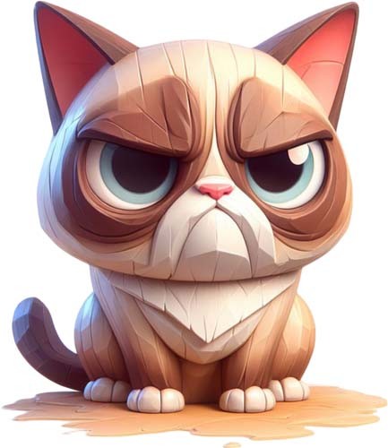 Funny grumpy kitten - cat, wall