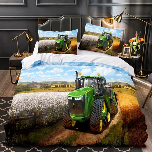 Tractor farm field duvet quilt - farm,