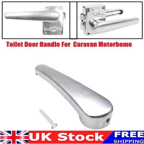 Silver toilet door handle - toilet,