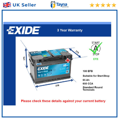 Efb battery fits ford fiesta - fits,