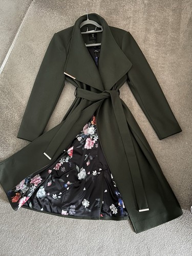 Ted baker coat wool blend - blend, long