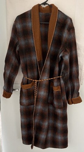 Vintage wool dressing gown m - wool,