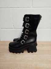 Womens Studded Mid Calf Combat