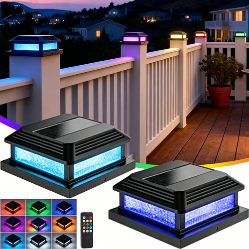 2pack rgb solar deck post - 2pack,