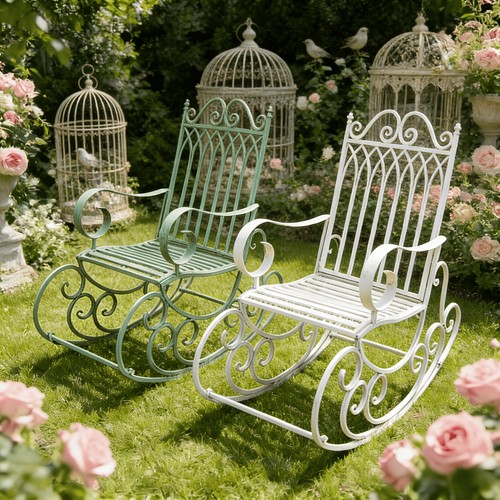 Wrought iron single rocking - iron,