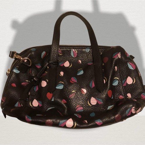 Fossil black handbag with - , pink