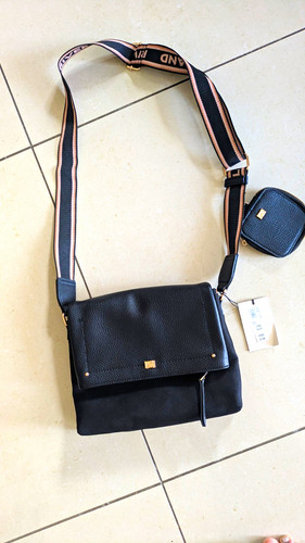 River island black crossbody - black,