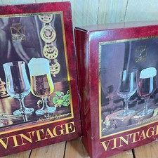 Vintage 6 Beer Goblets & 6