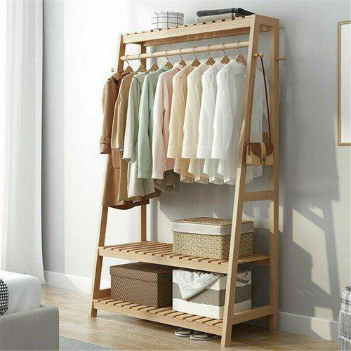 Bamboo clothes rail rack - clothes,