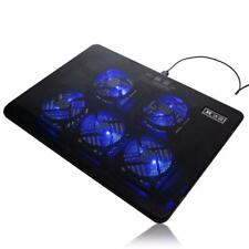 Quiet Laptop Cooler 4 Powerful Fans Gaming Cooling Mat Pad Stand Tilt for 12-17"