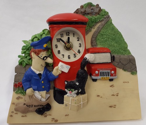 Postman pat clock figurine - clock,