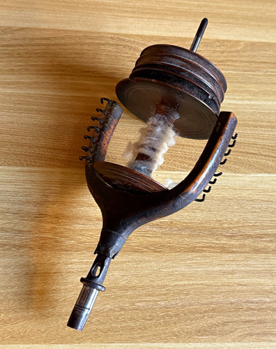 Antique spinning wheel flyer - wheel,