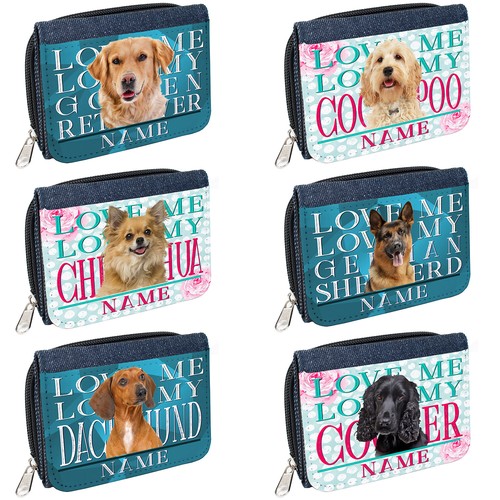Personalised ladies purse - personalised, dog