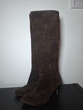 Brown Suede Knee High Boots
