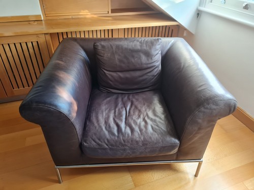Natuzzi leather armchair - natuzzi,