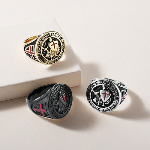 Men retro templar shield - templar,