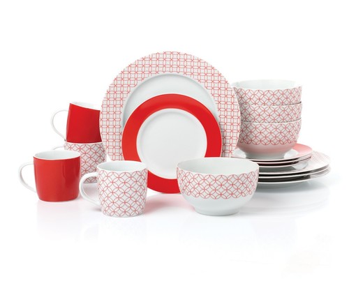 16pc red white - red, &