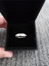 Ernest Jones White Gold 0.33 Carat Diamond Ring Used Size M