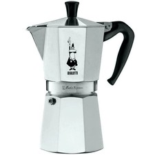 Bialetti Moka Express Aluminium Stovetop Coffee Maker (9 Cup), 420ml, Silver