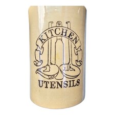 Vintage Pearsons of Chesterfield Stoneware Utensil Holder Crock England Pottery