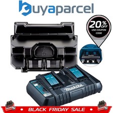 Makita DC18RD 240v 18v Dual Port Fast Battery Charger + Makpac 3 Case Inlay