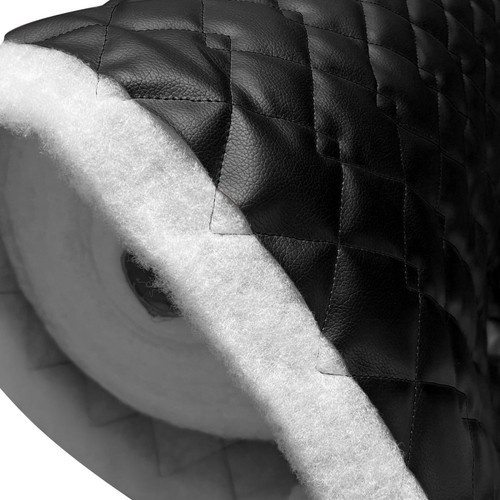 Quilted leatherette fabric - quilted,