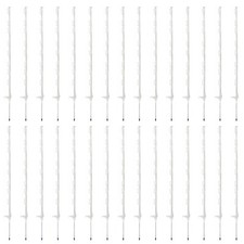 Electric Fence Poly Posts Plastic Poles Horse Paddock Line Tape, White 30 x 4ft