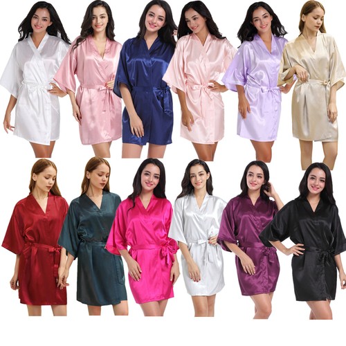 Satin robe wedding - satin,