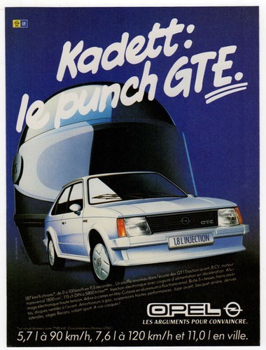 1984 opel kadett gte vintage - gte,