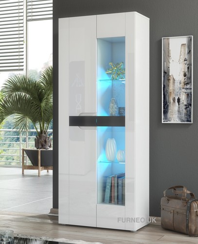White display cabinet - cabinet, 2-door
