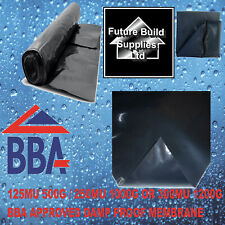 Black Damp Proof Membrane 4M Wide 125mu 250mu 300mu DPM Polythene Sheet Lengths