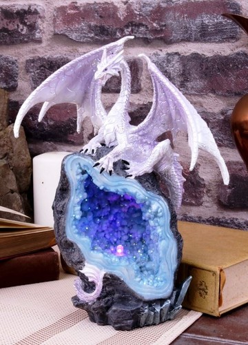 Dragon white resin geode - resin,