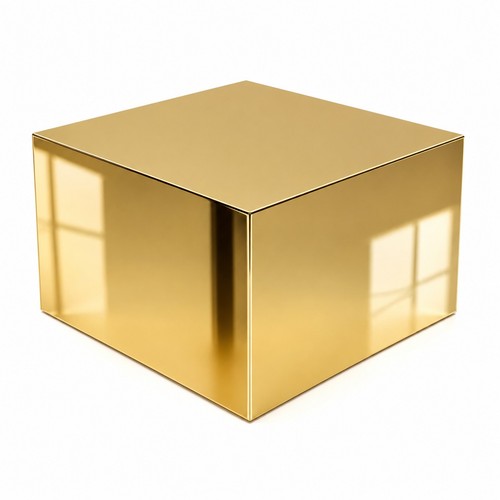 Gold mirrored acrylic table - acrylic,