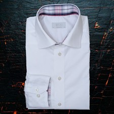 Eton White Contrast Collar