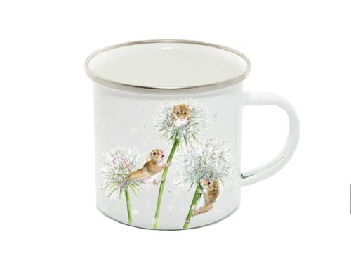 Enamel mug white with - enamel,