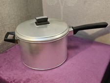 Vintage SWAN Brand 8 Inch Aluminium Double Handle Saucepan & Lid