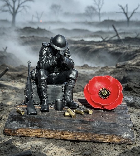 Remembrance soldier figurine - remembrance,