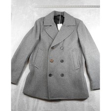 M&S Wool Blend Pea Coat Grey