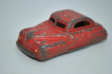 MADE IN OCCUPIED JAPAN - PENNY TOY TINPLATE USA SEDAN CAR - RED - 80mM