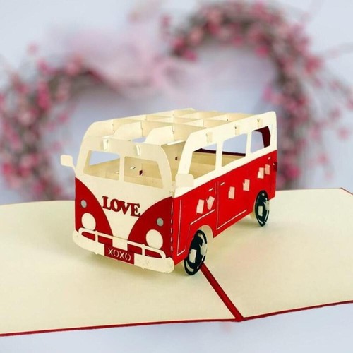 Red vintage kombi - red,